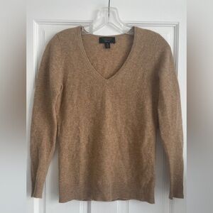 Charter Club Tan Long Sleeve 100% Cashmere Sweater XS